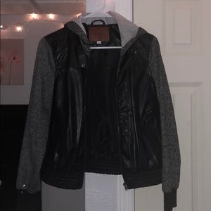 faux leather jacket